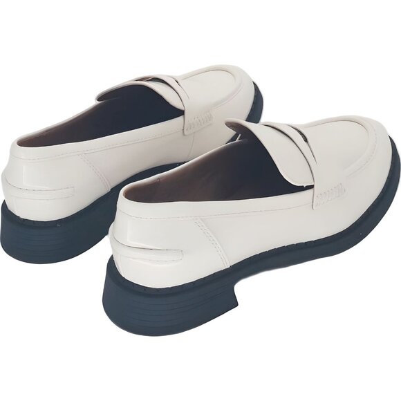 Zodiac Women's Tailored Penny Loafers Bone White Patent Leather 8M - Picture 3 of 6